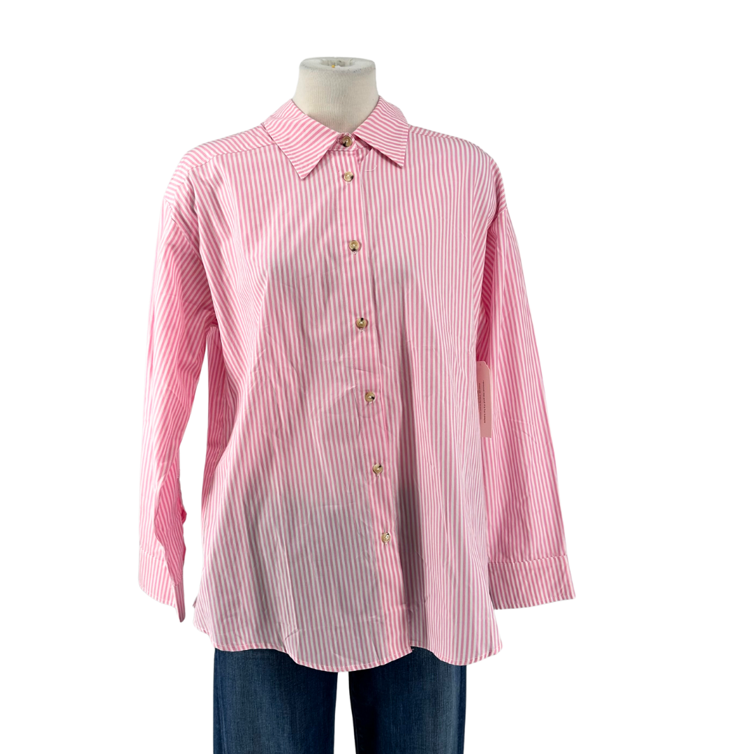 Donni Pink/White Button up