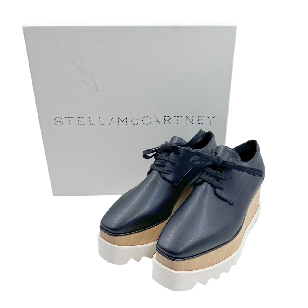 Stella McCartney 5.5 35.5 Black/Tan Oxford – Chic Consignment LLC