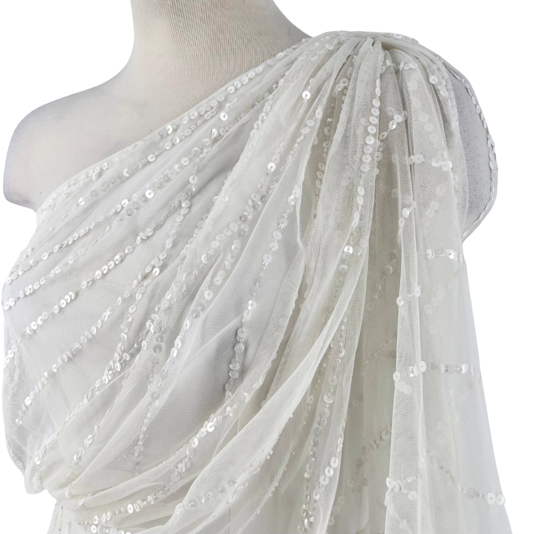 Adrianna Papell White Evening Dress