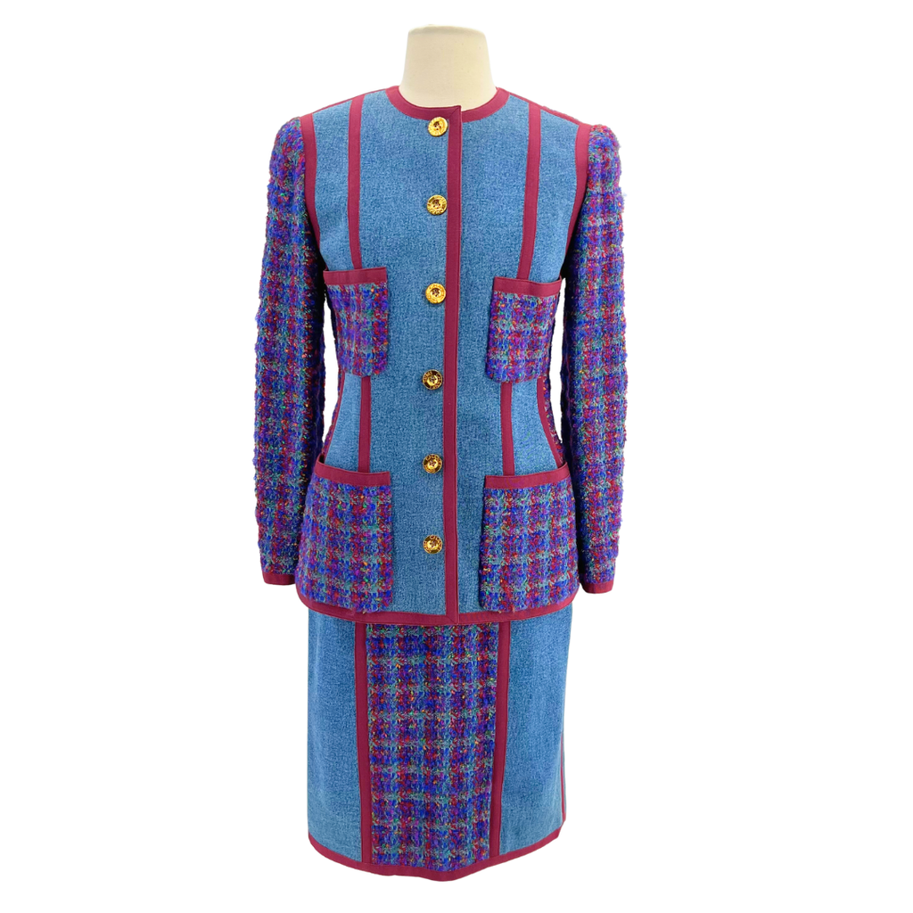 Chanel Size 6 40 Blue/Burgundy Suits – Chic Consignment LLC