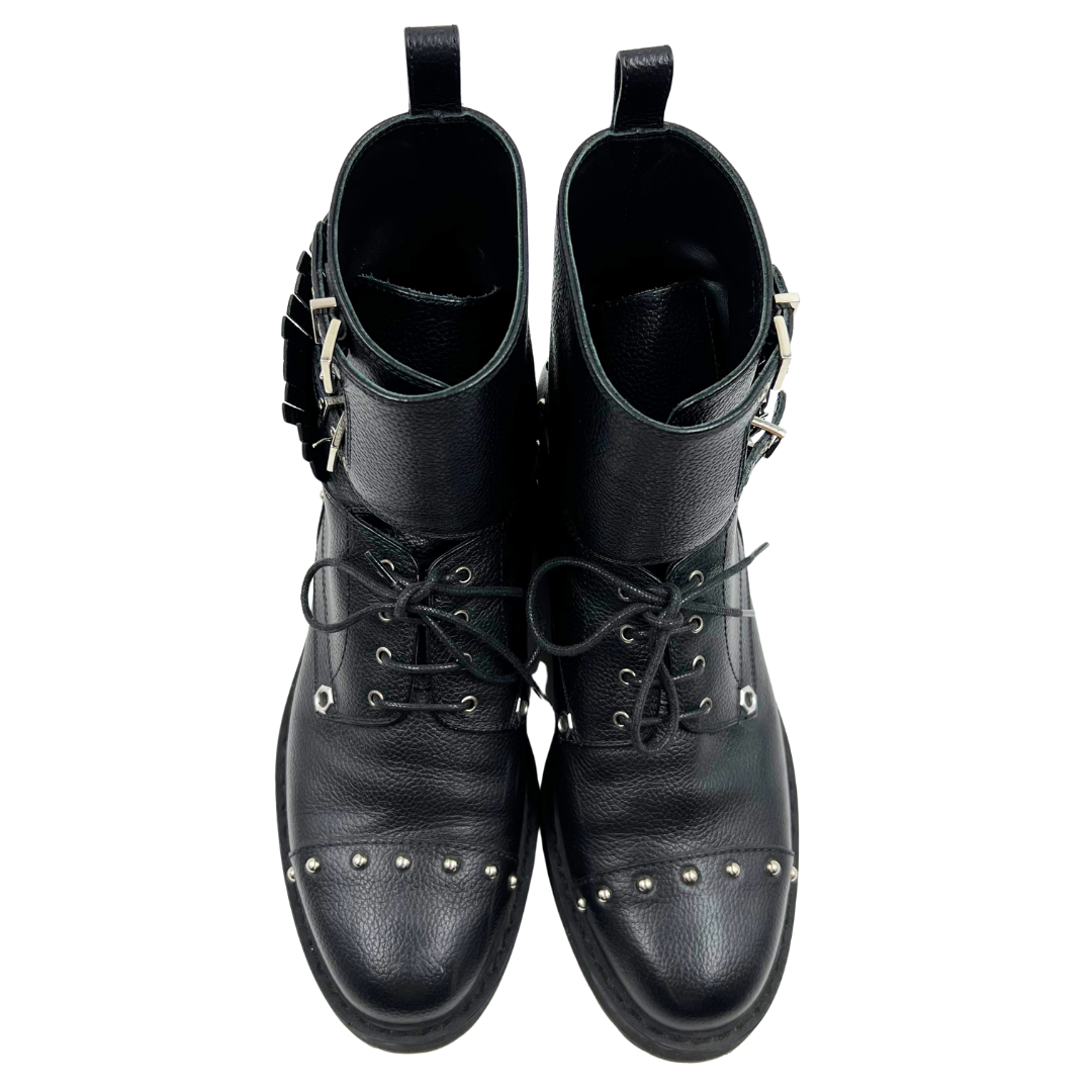 Fendi 7/7.5 38 Black/Multi Leather Boots