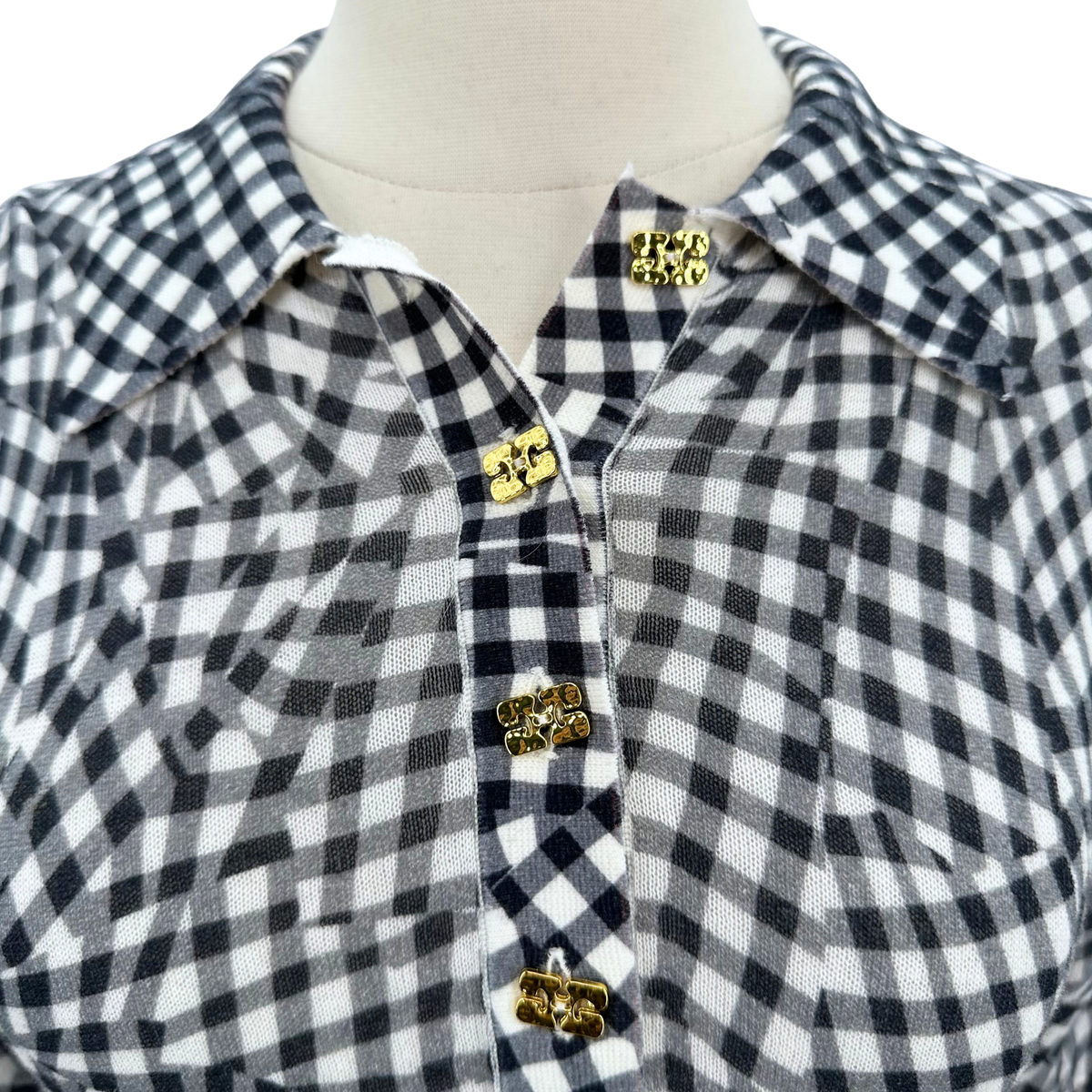Ganni Size S Black/white Top
