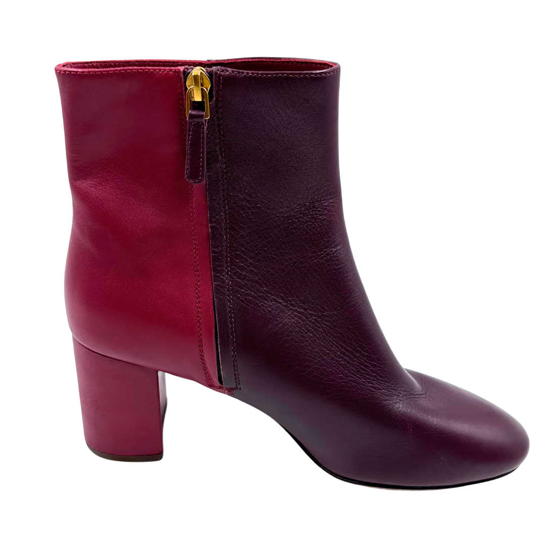 Tory Burch 10 burgundy/red Leather Booties