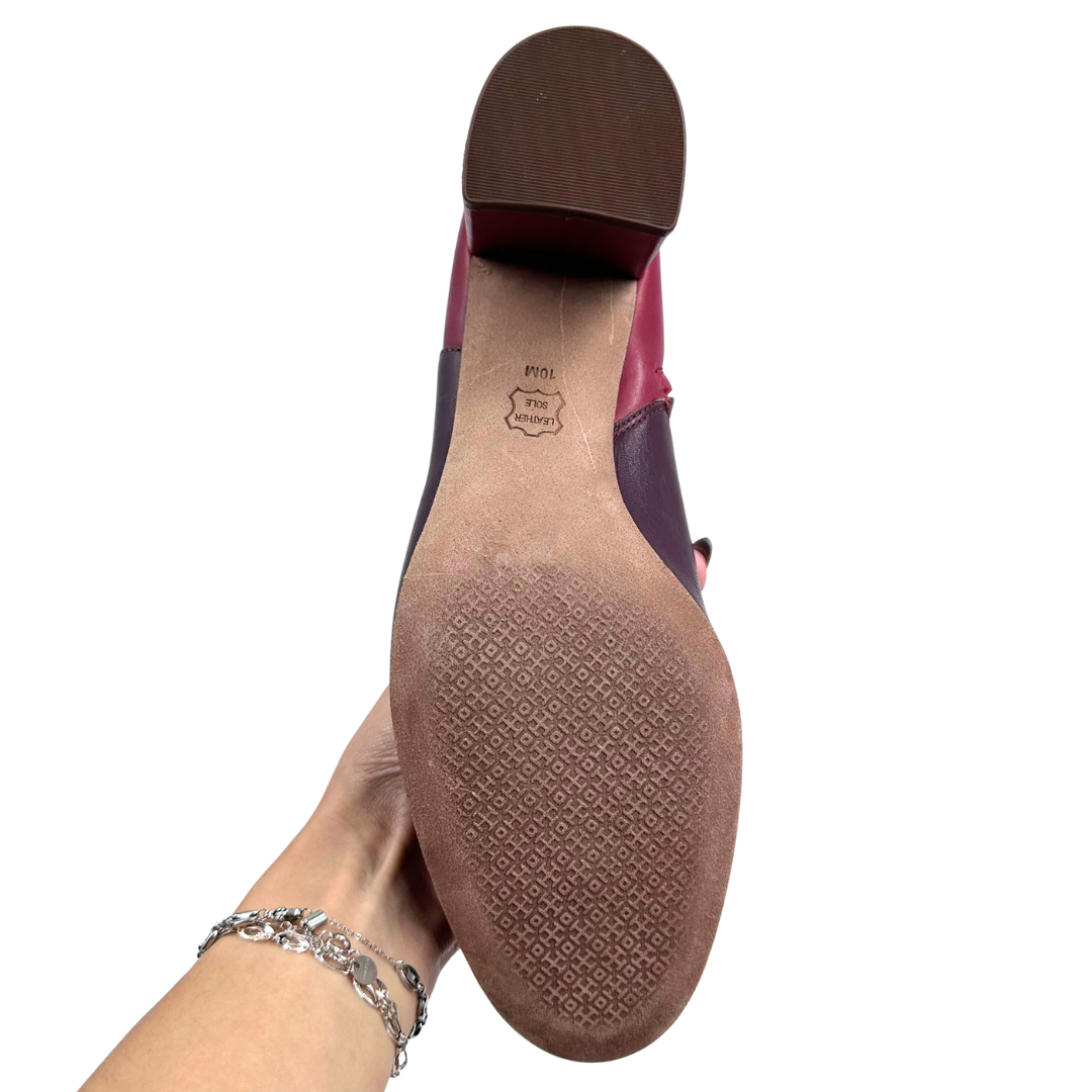 Tory Burch 10 burgundy/red Leather Booties