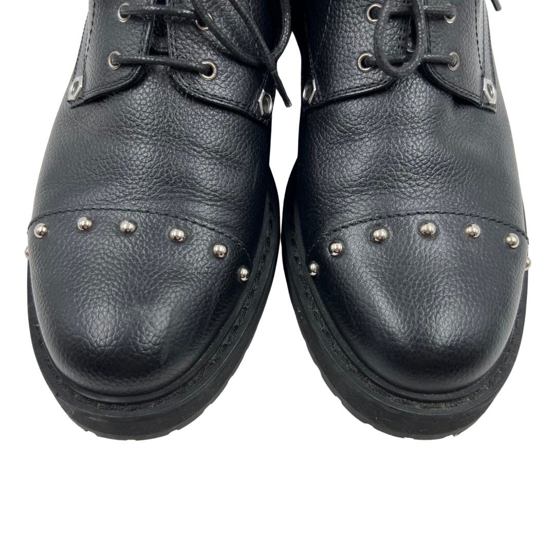 Fendi 7/7.5 38 Black/Multi Leather Boots