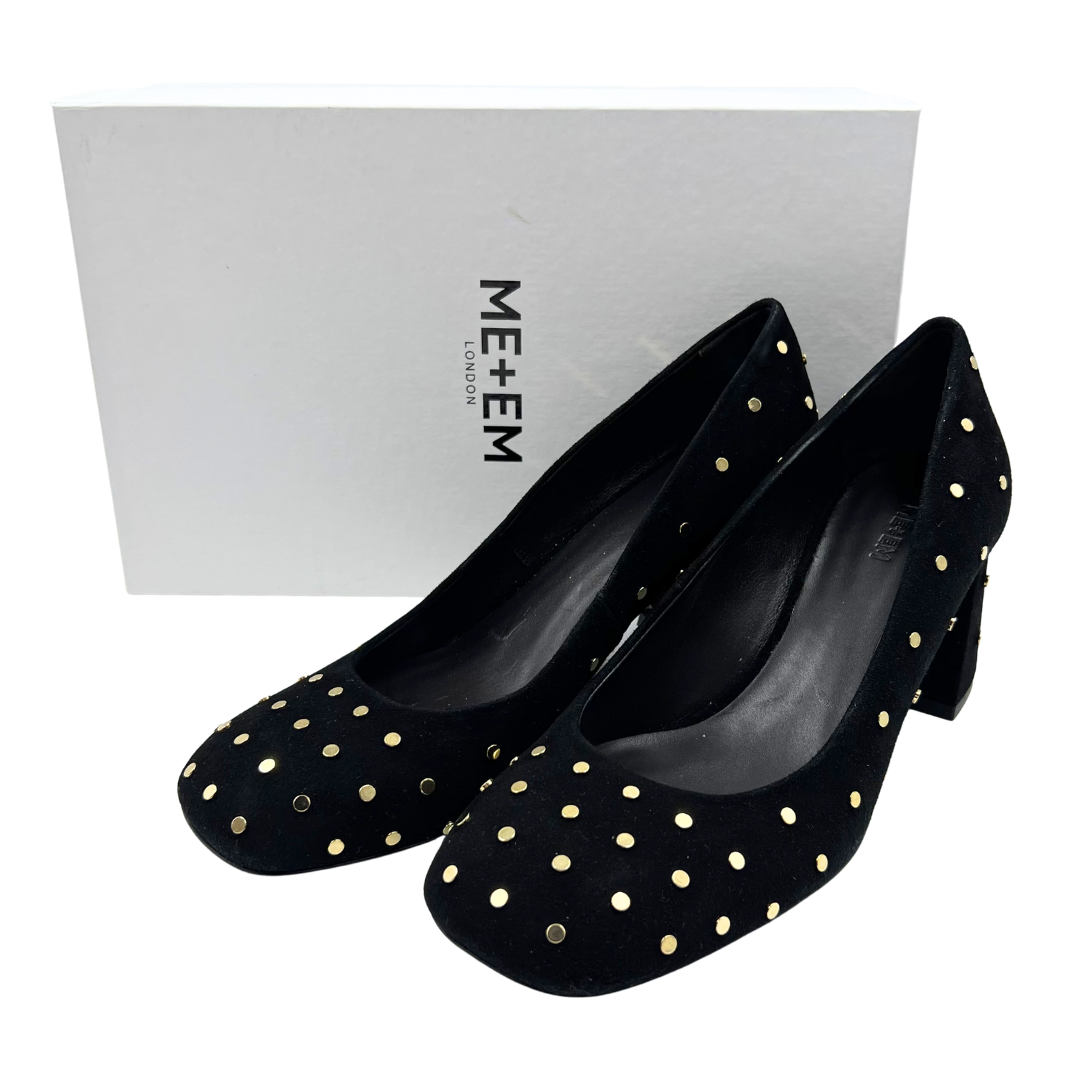 Me + Em 7 37 Black Suede Pumps