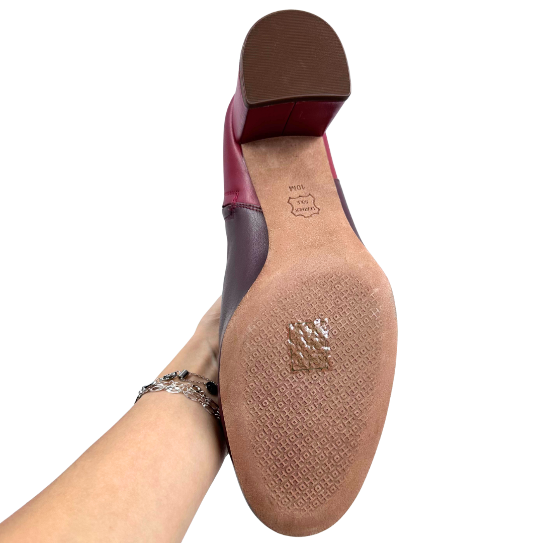 Tory Burch 10 burgundy/red Leather Booties