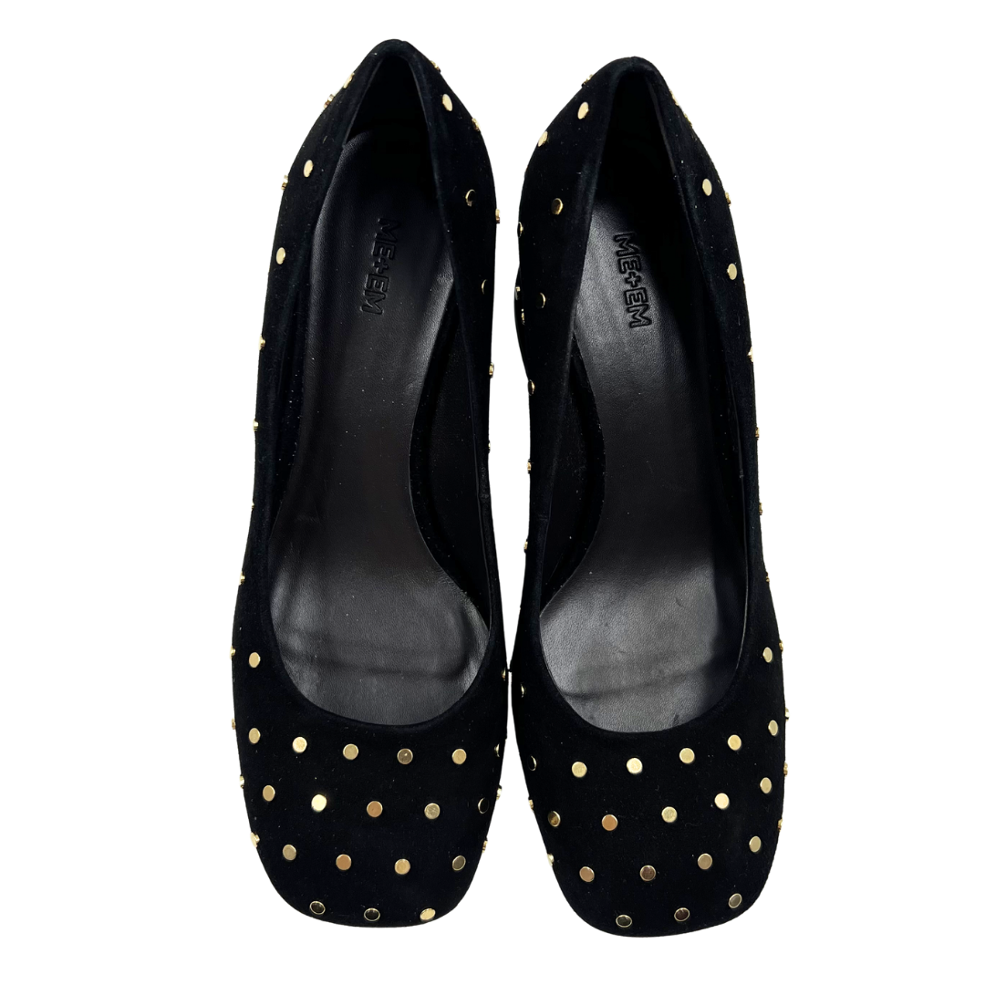 Me + Em 7 37 Black Suede Pumps