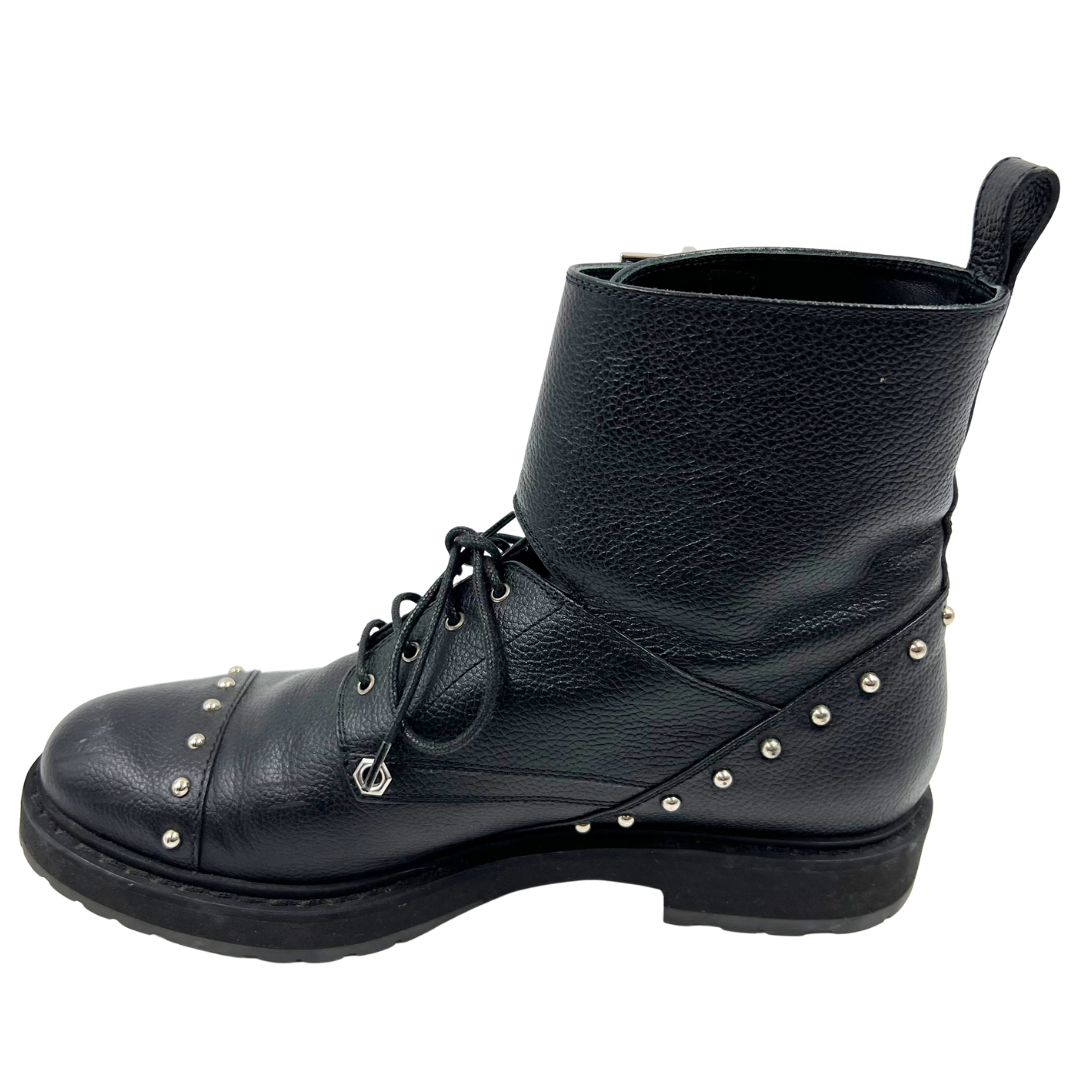 Fendi 7/7.5 38 Black/Multi Leather Boots