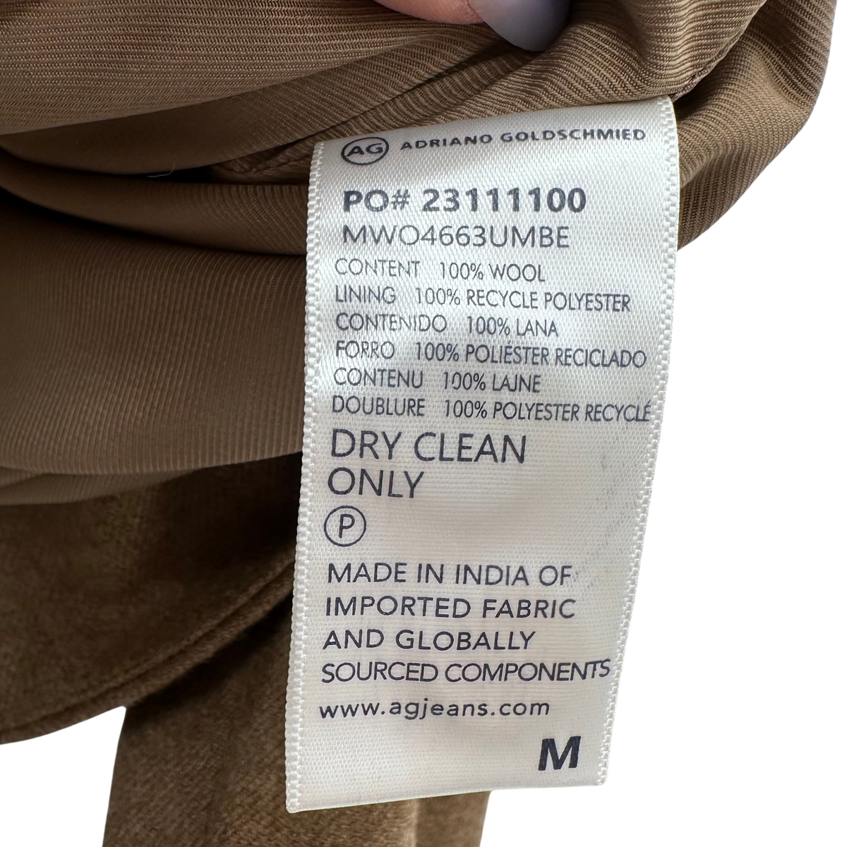 AG EmRata Size M Light Brown Blazer