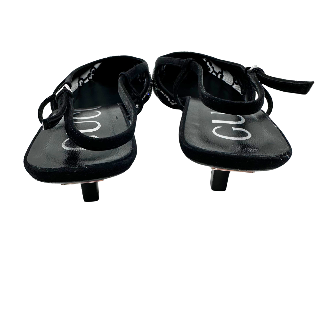 Gucci 40 Black Sequin Slingbacks