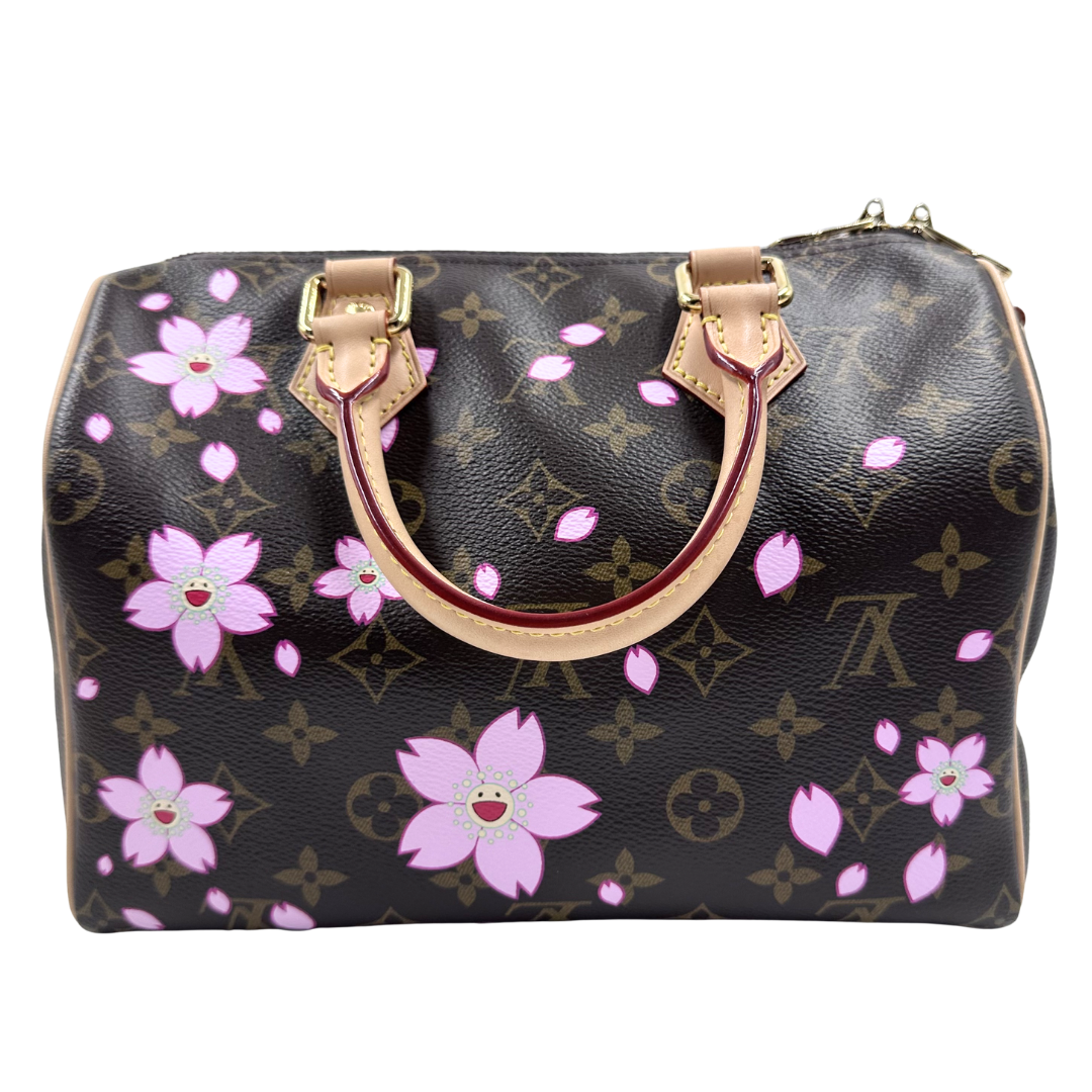 Louis Vuitton Limited Edition Speedy 25 Murakami Cherry Blossom Bandouliere