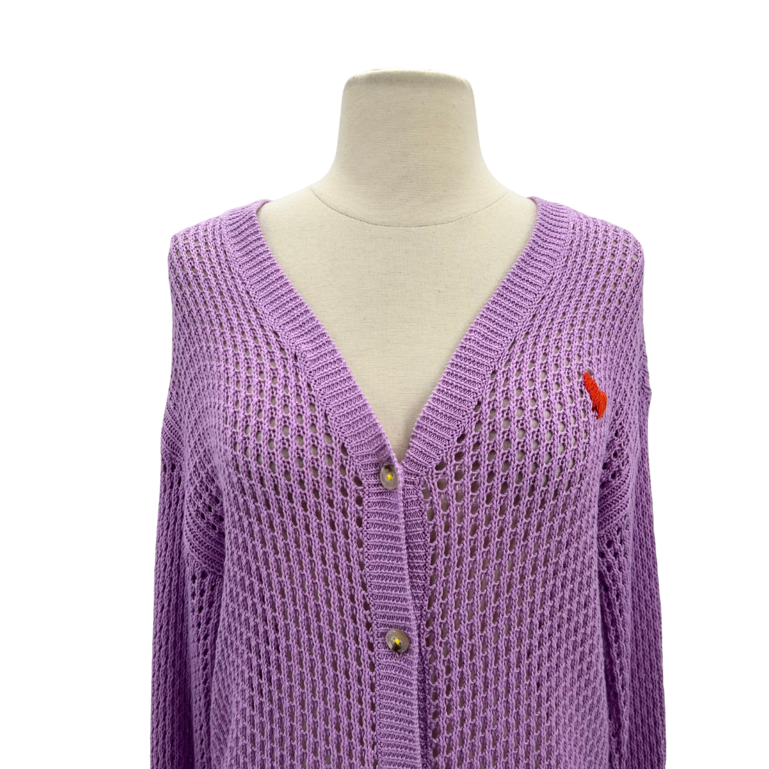 Kerri Rosenthal Purple Cardigan