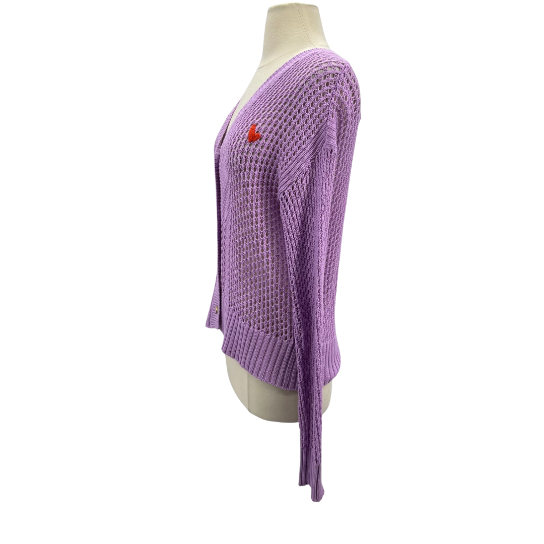 Kerri Rosenthal Purple Cardigan