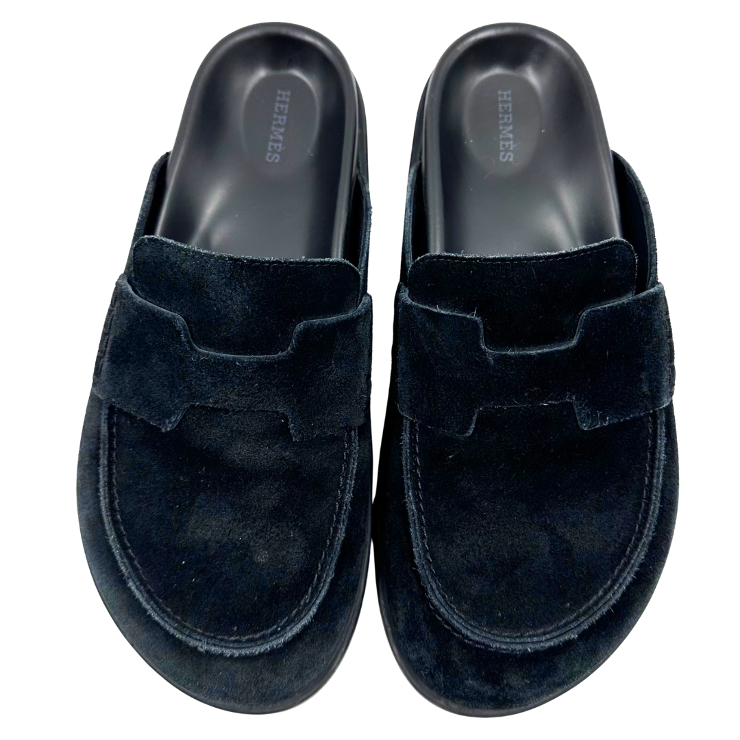Hermes 40 Black Go Mules