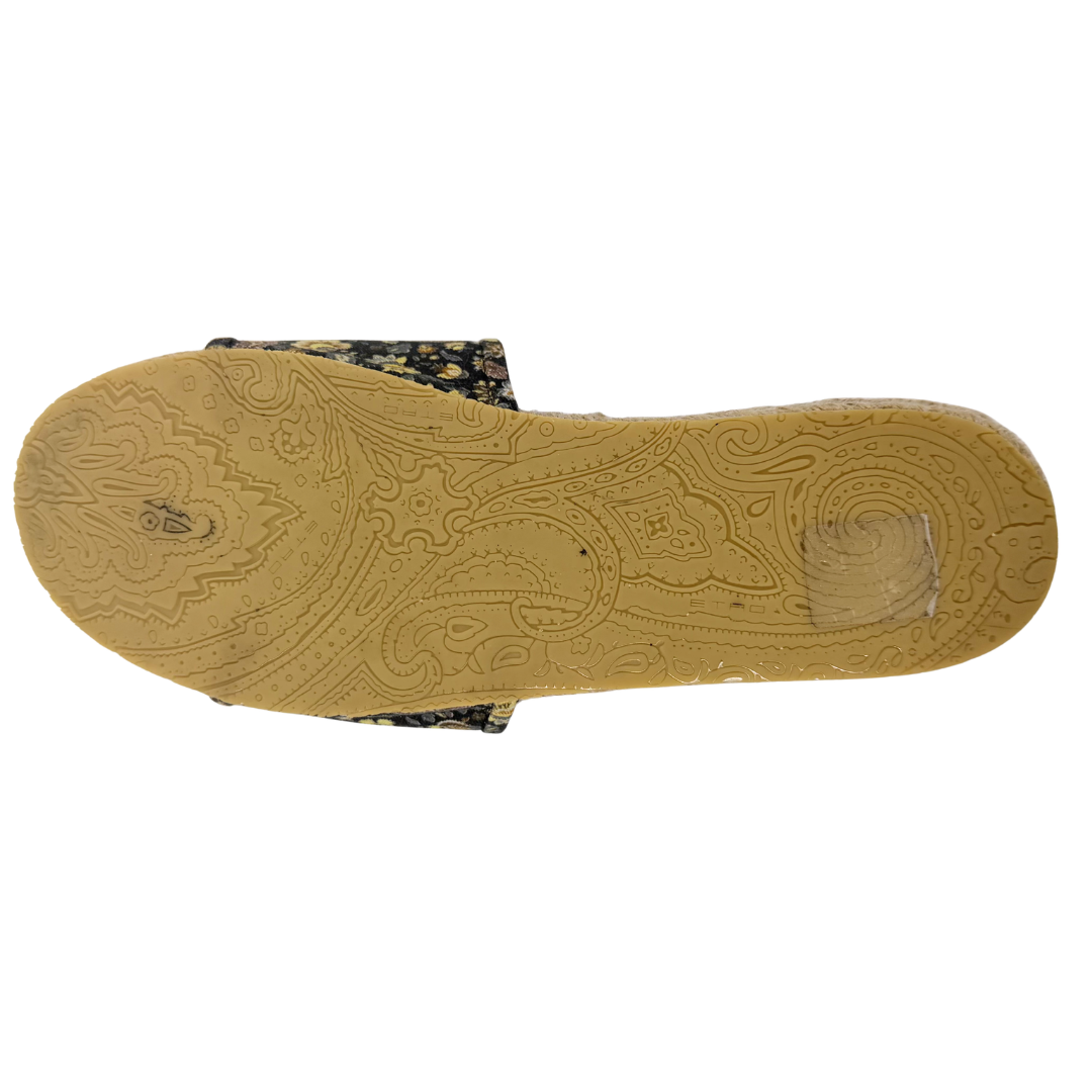 Etro 9 40 Charcoal Floral Slides