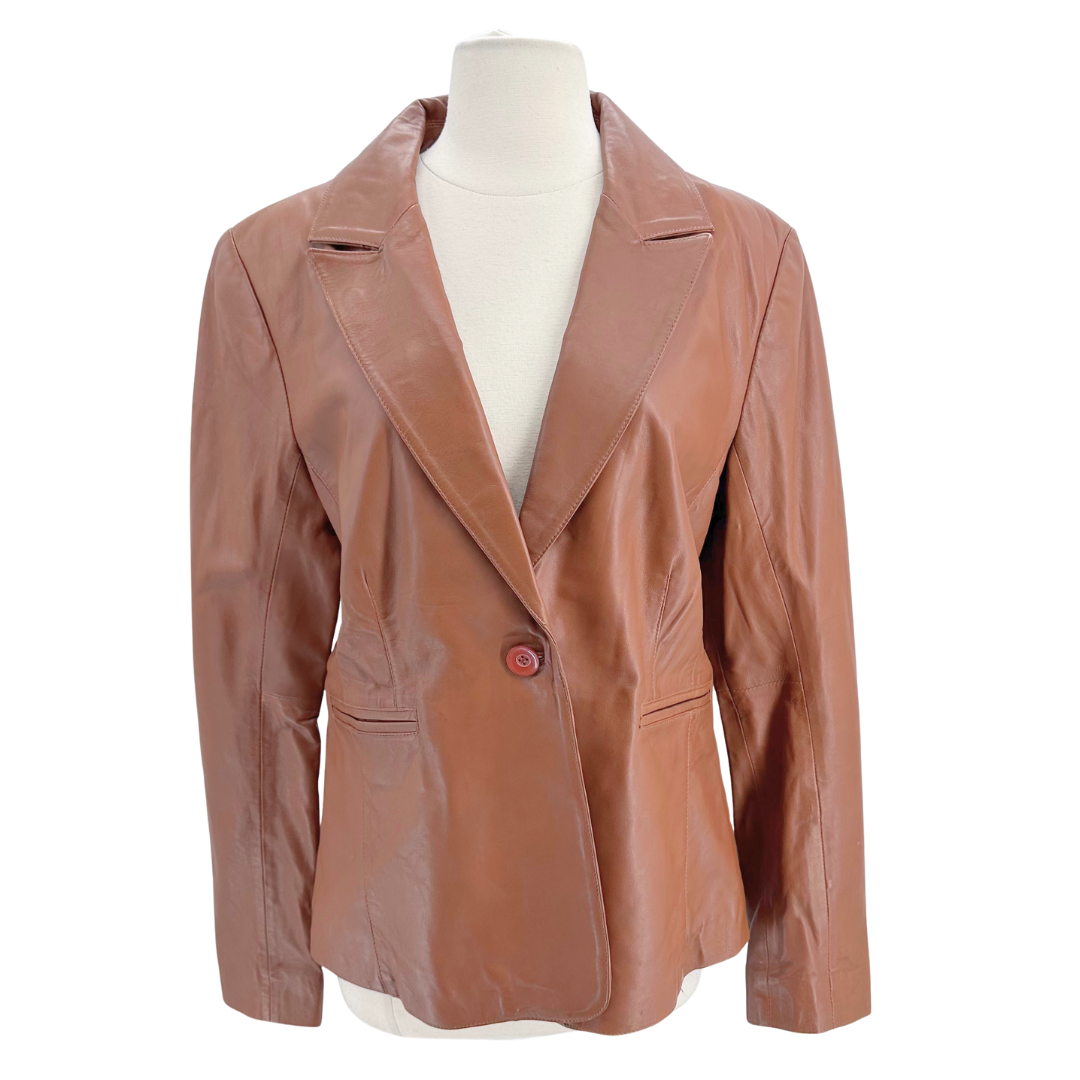 Bod & Christensen Size M Brown Leather Jacket