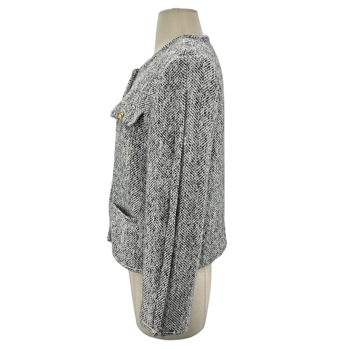 Derek Lam Black Tweed Blazer