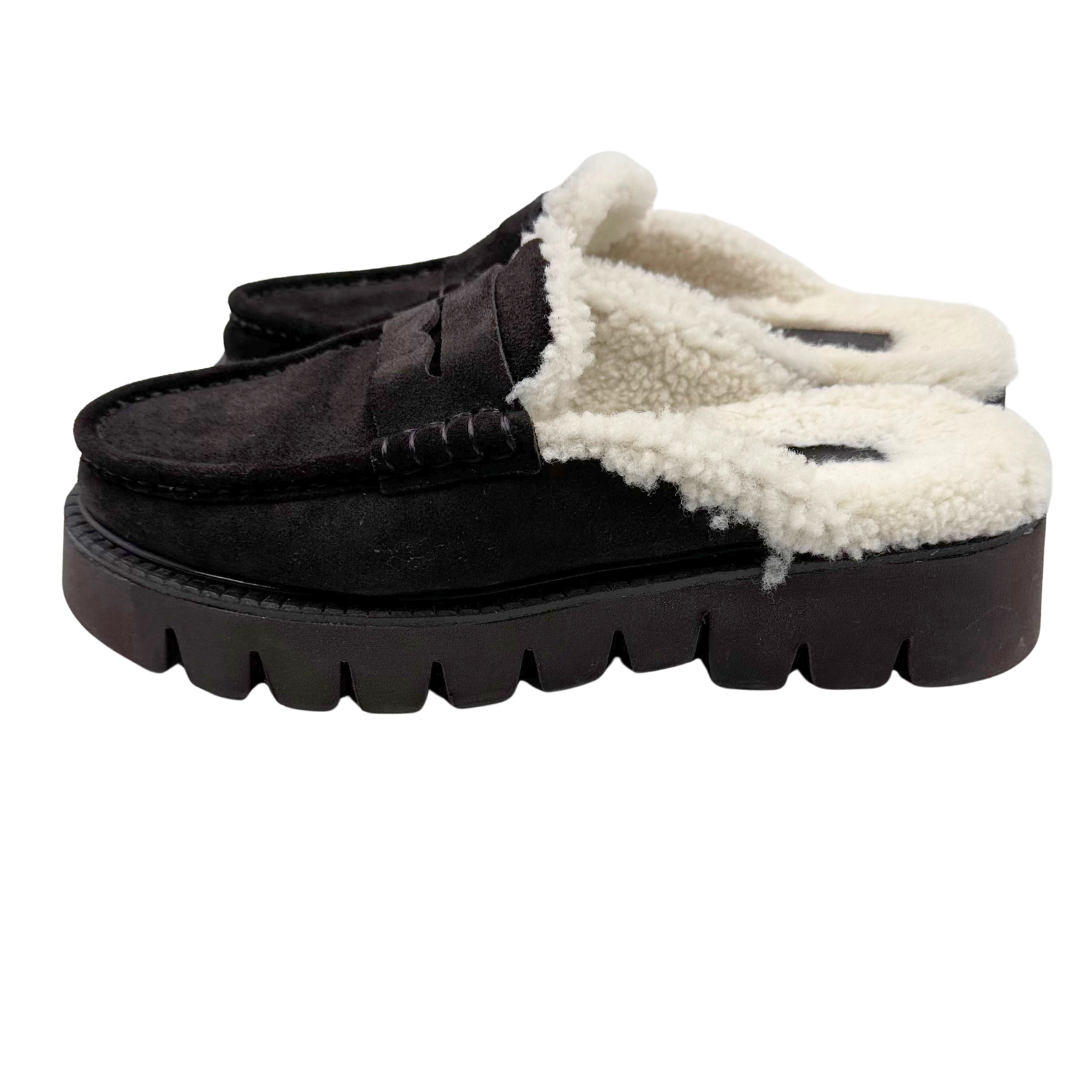 Pedro Garcia 8.5 Brown Shearling Flats