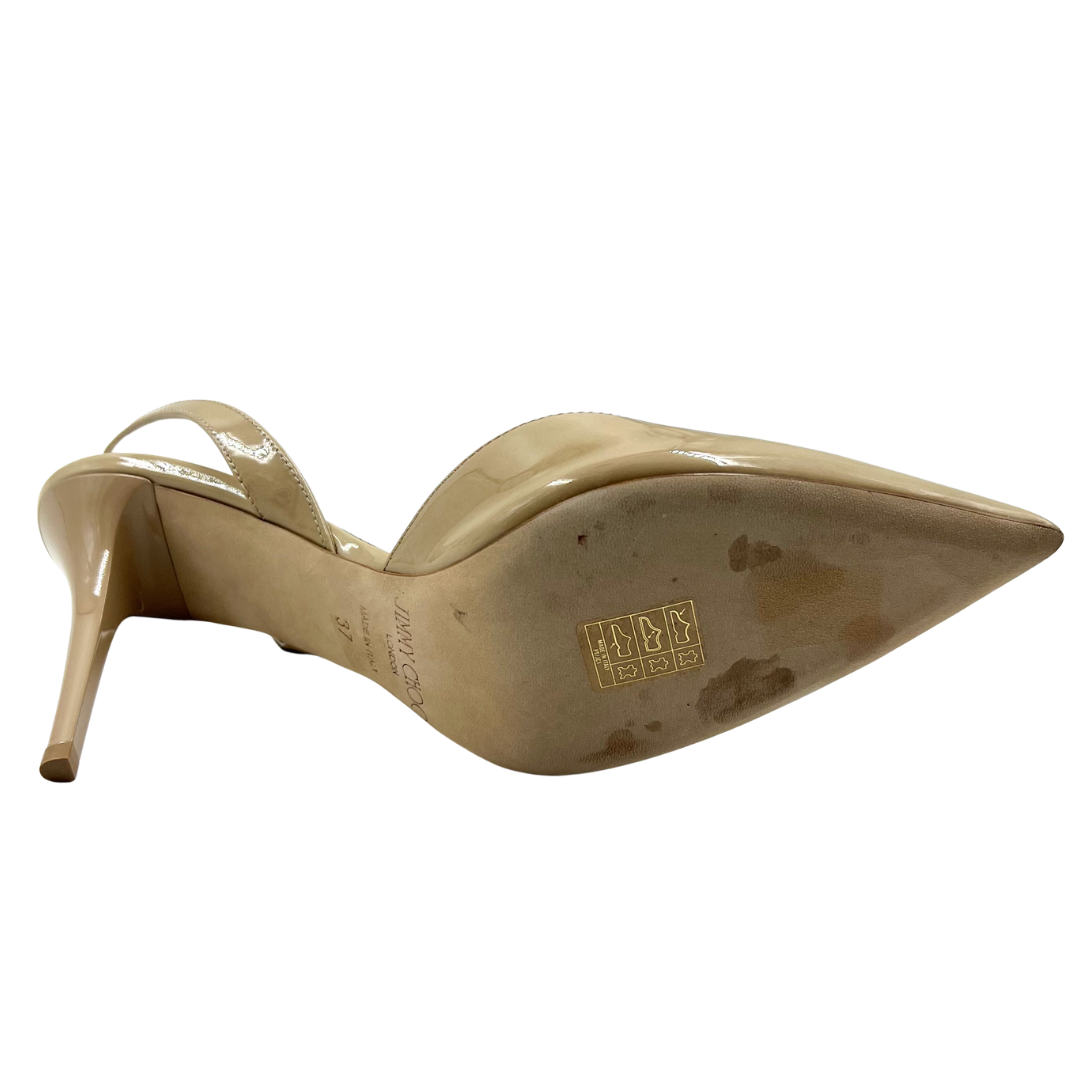 Jimmy Choo 37 Nude Tilly Heels