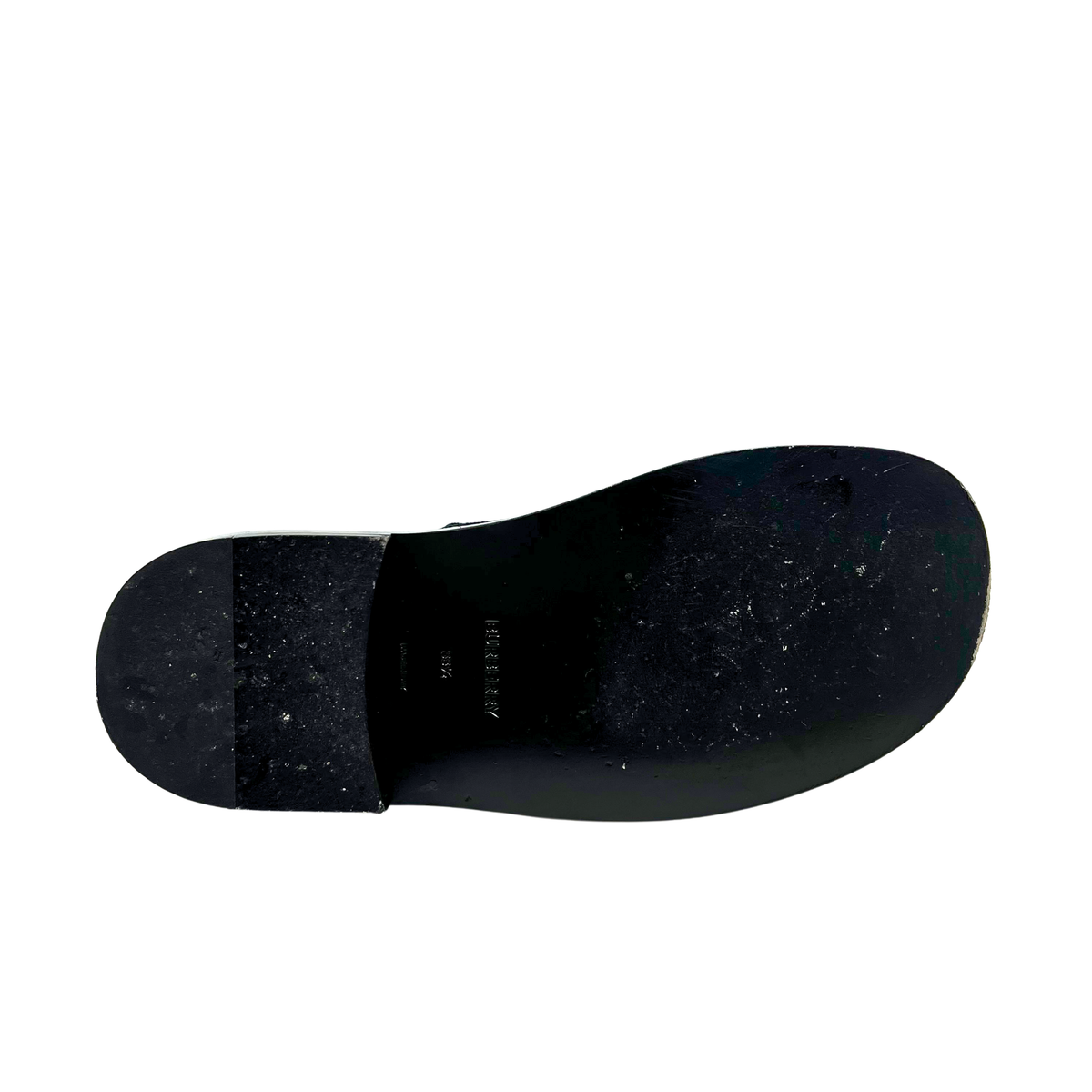 Burberry 7.5 38.5 Black Patent Leather Loafers