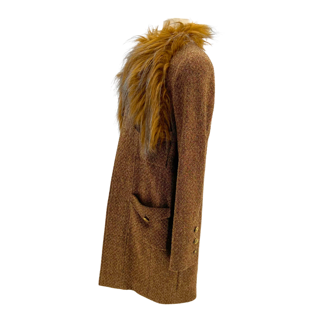 Chanel Brown Tweed Coat