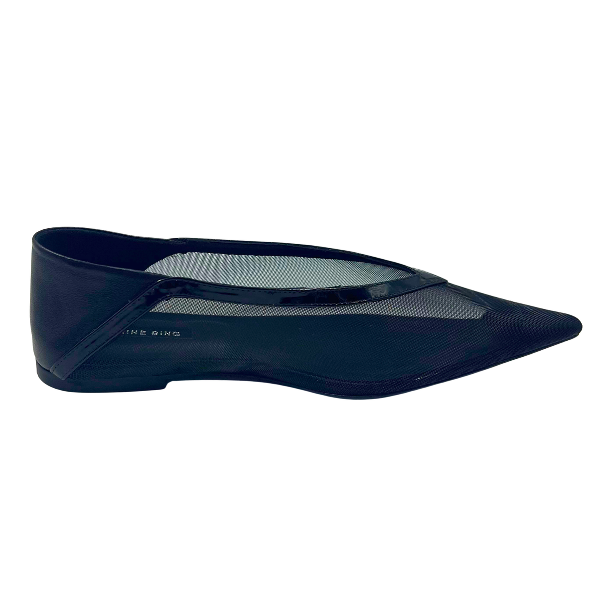 Anine Bing 7 37 Black Mesh Flats