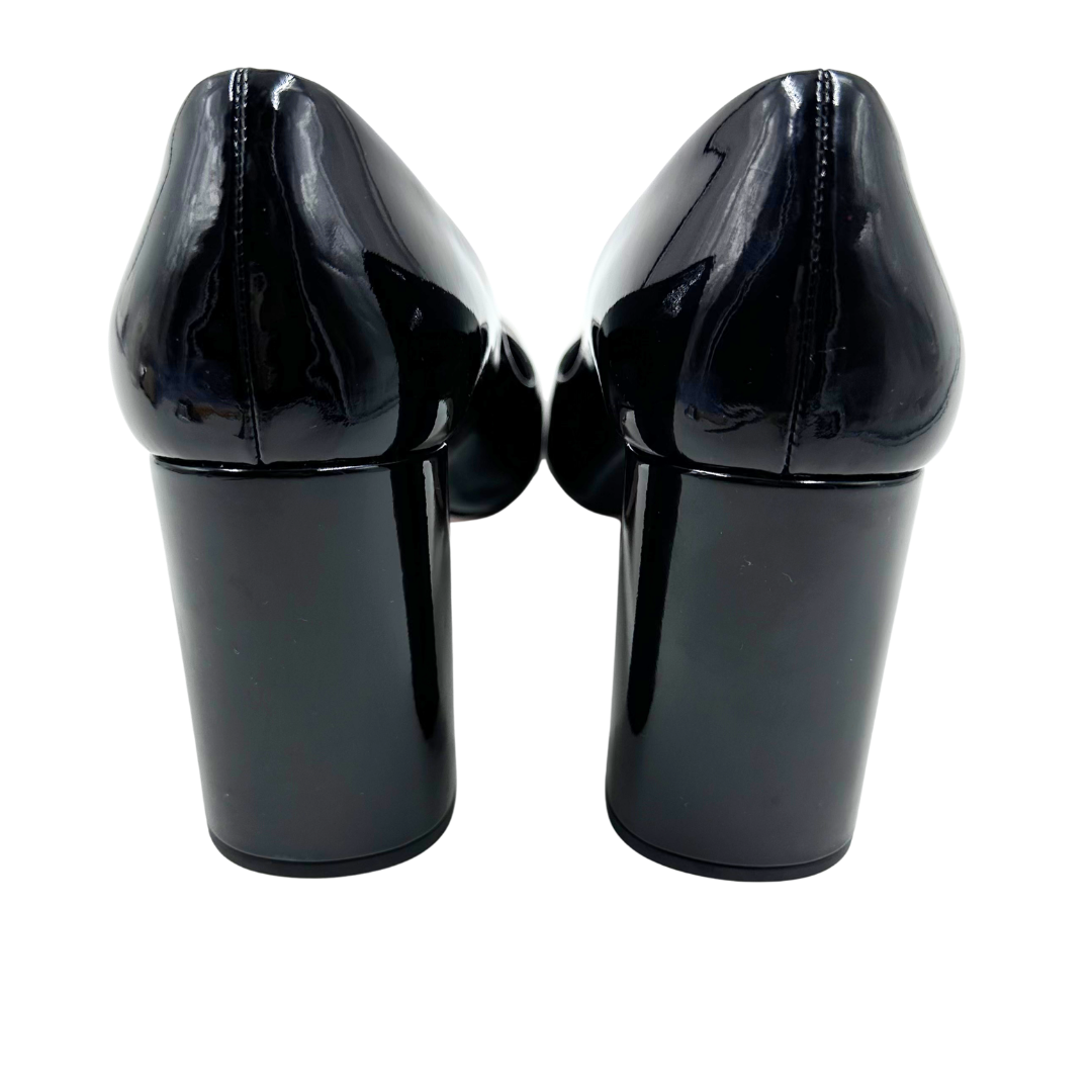 Prada 40.5 Black/Beige Patent Leather Pumps