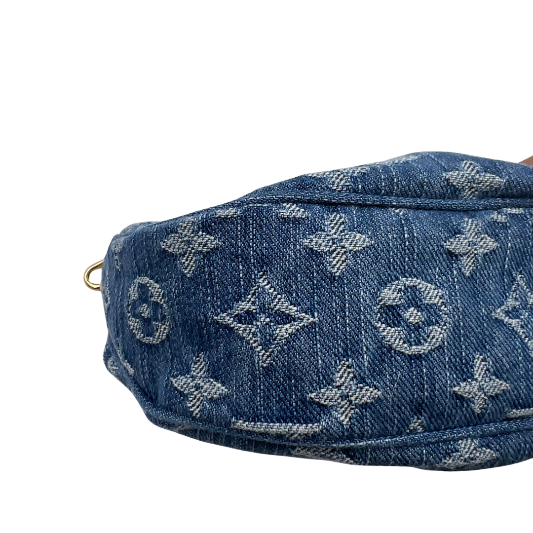 Louis Vuitton Monogram Denim Pochette Valley Blue