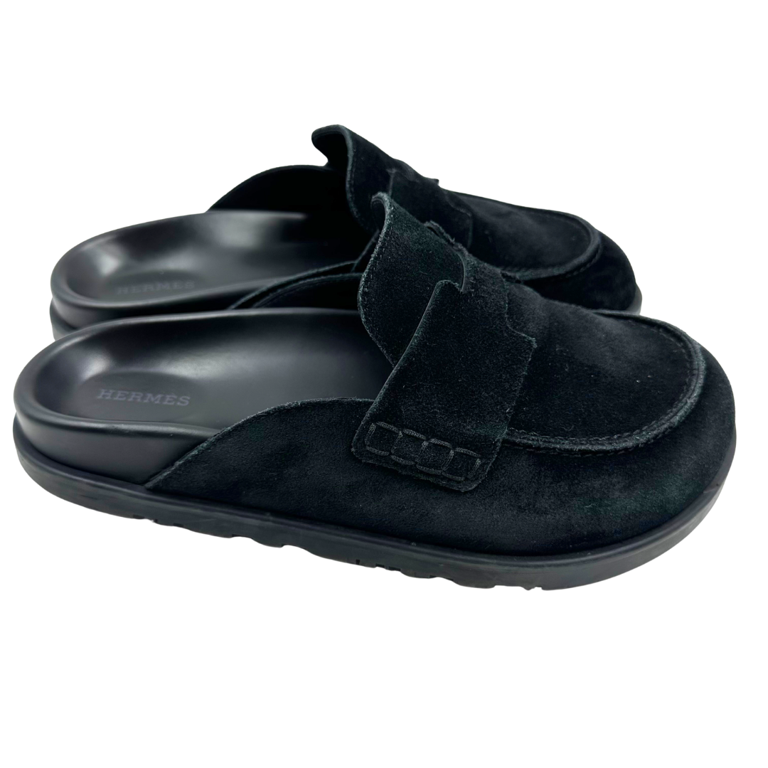 Hermes 40 Black Go Mules