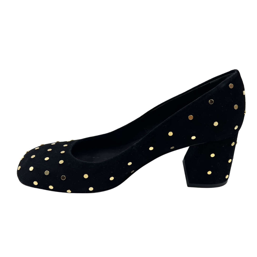 Me + Em 7 37 Black Suede Pumps