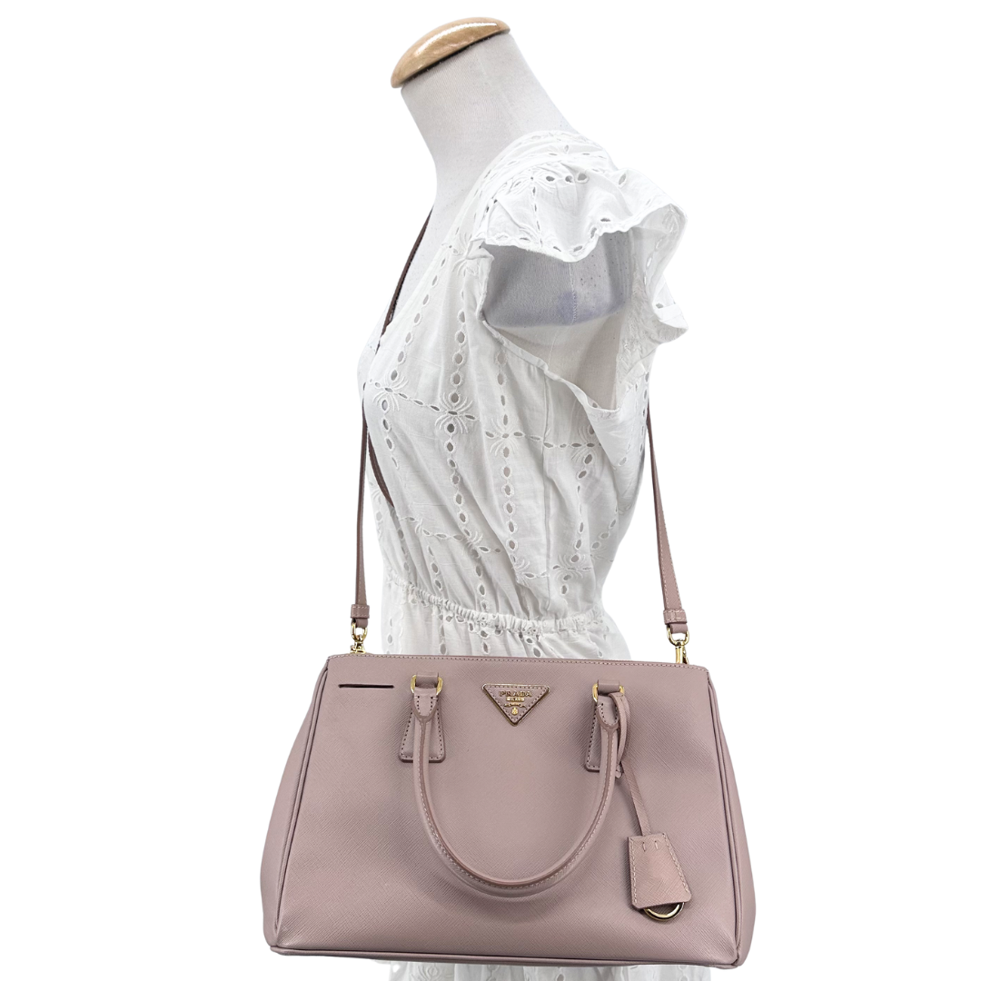 Prada Small Double Zip Galleria Two-way bag