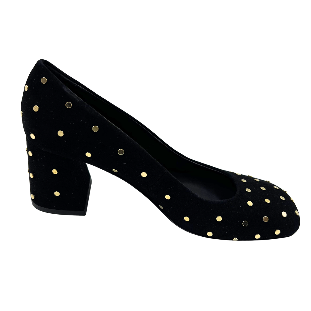 Me + Em 7 37 Black Suede Pumps