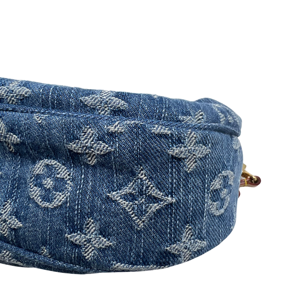 Louis Vuitton Monogram Denim Pochette Valley Blue