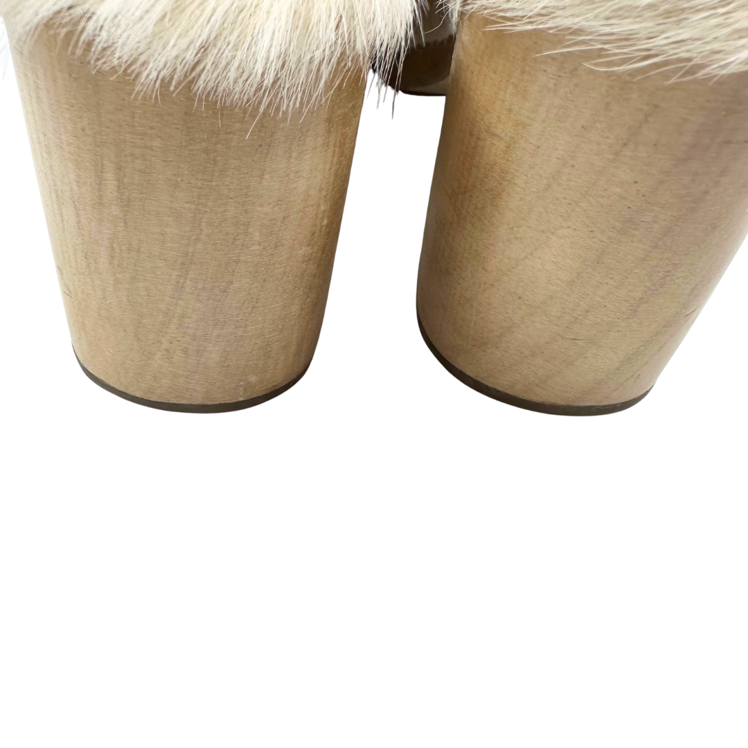 Rachel Comey 8 38 White Pony Hair Clogs