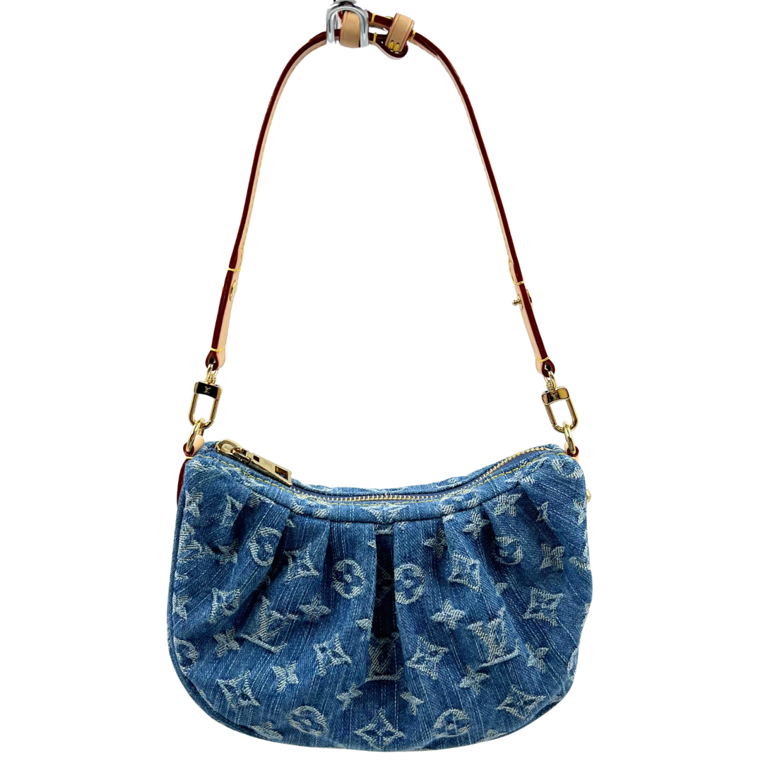 Louis Vuitton Monogram Denim Pochette Valley Blue