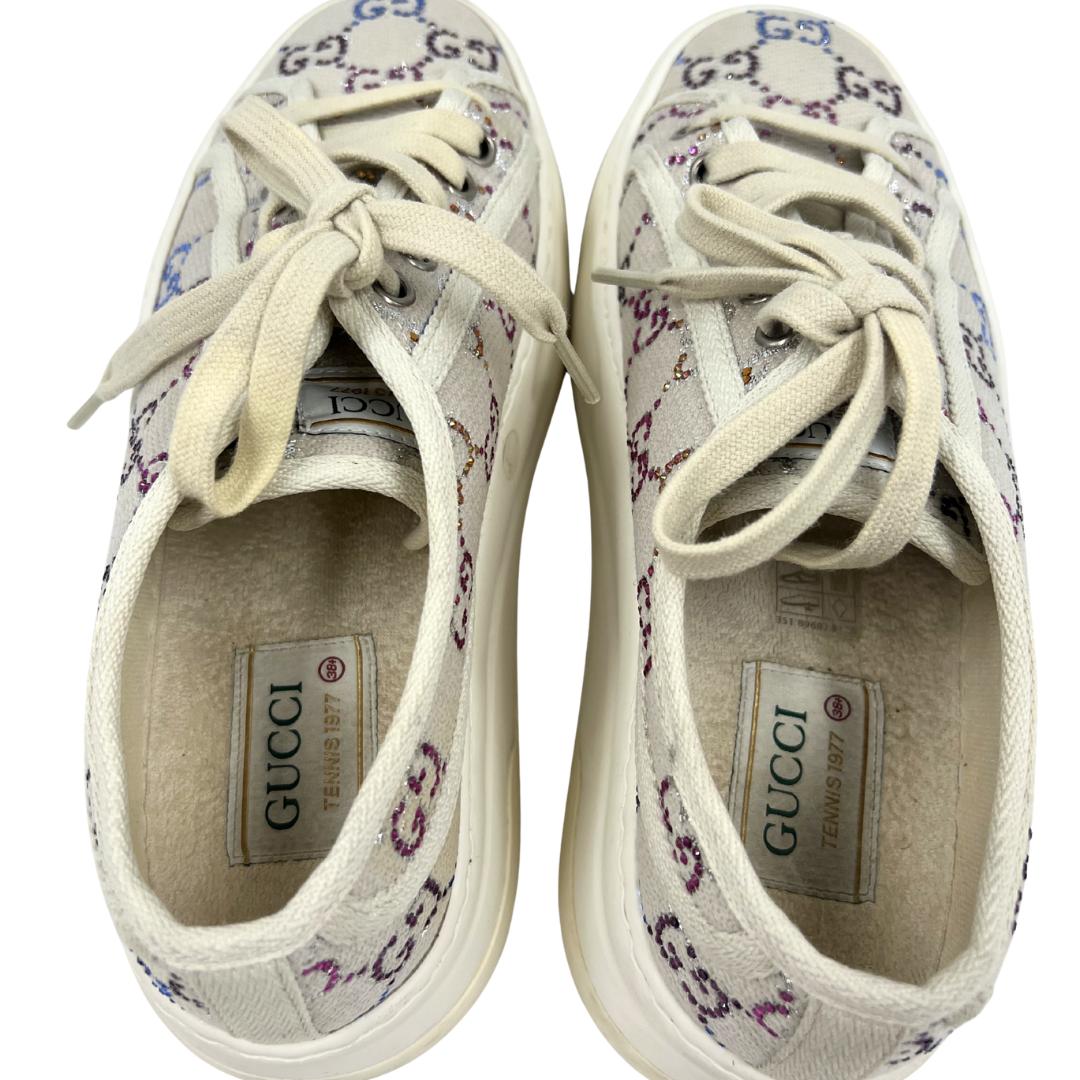 Gucci Sparkle "GG" "Tennis 1977 Sneakers