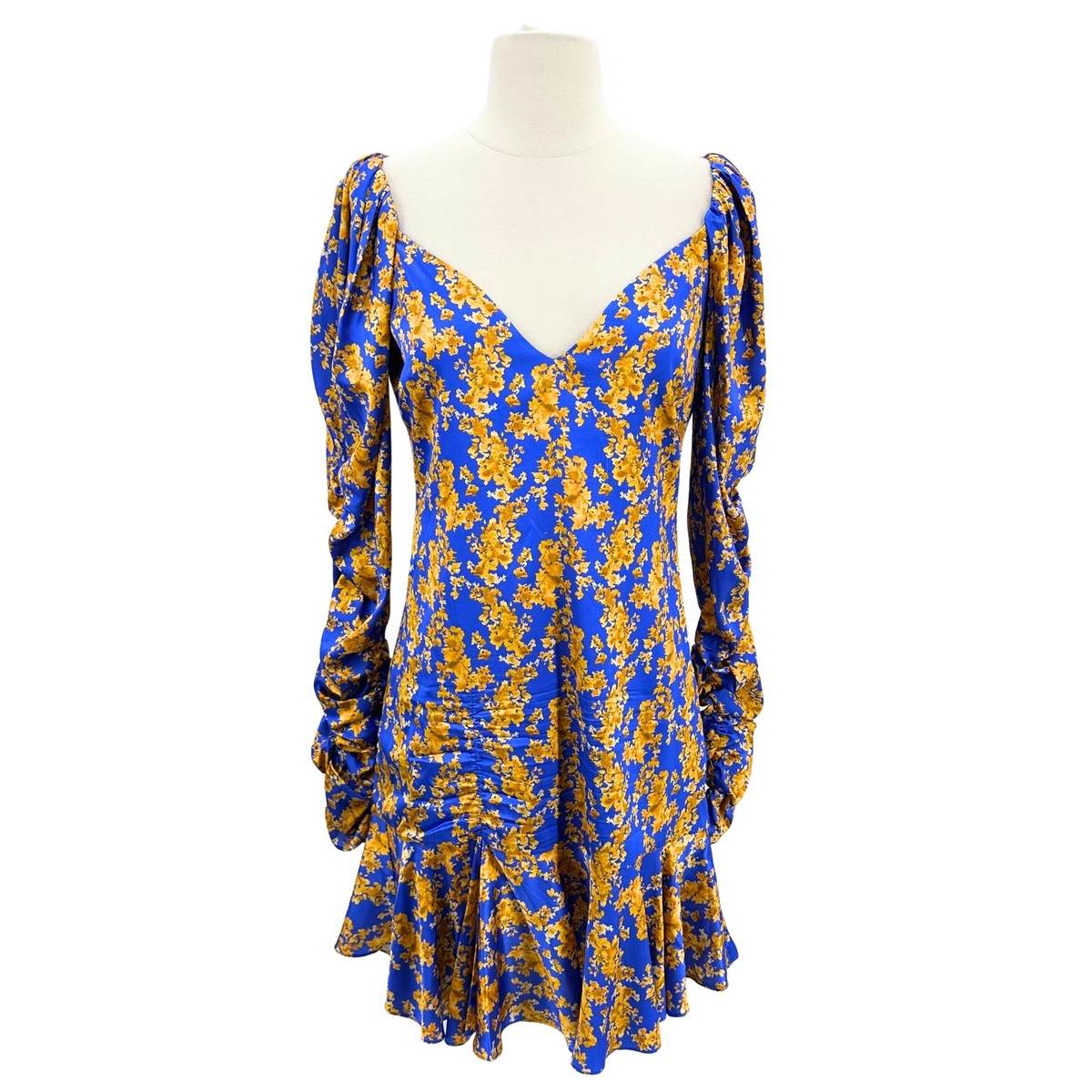 Caroline Constas Size M Blue/Gold Dress