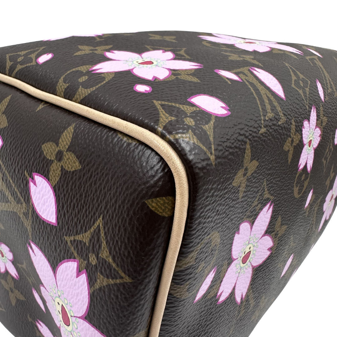 Louis Vuitton Limited Edition Speedy 25 Murakami Cherry Blossom Bandouliere