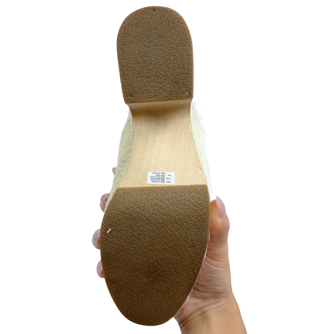 Rachel Comey 8 38 White Pony Hair Clogs