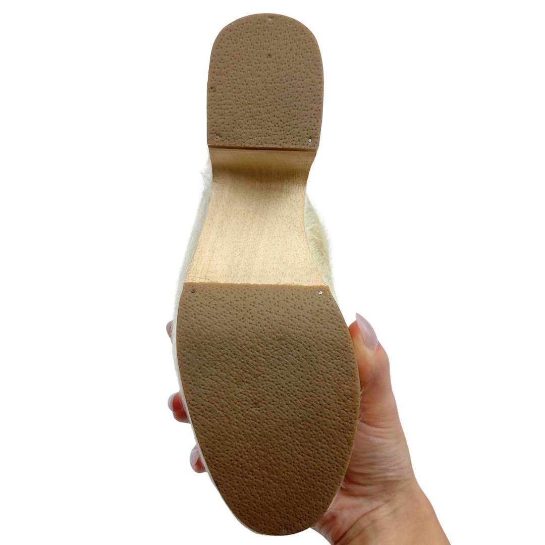 Rachel Comey 8 38 White Pony Hair Clogs