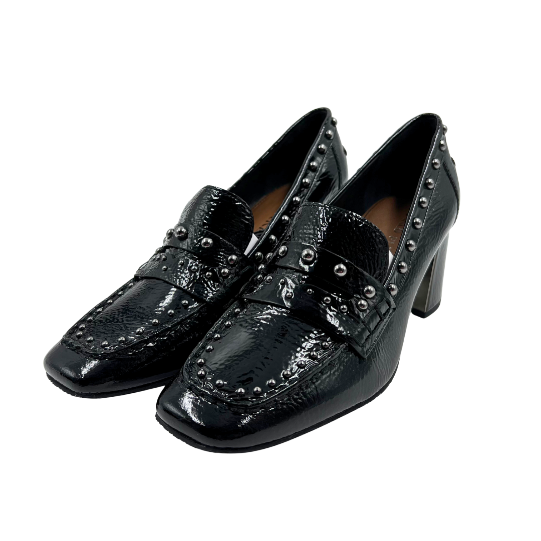 Donald Pliner 8.5 Black Patent Leather Loafers