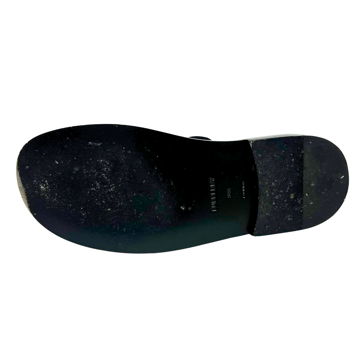 Burberry 7.5 38.5 Black Patent Leather Loafers