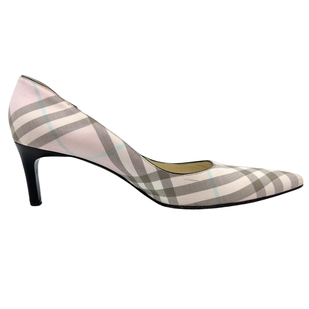 Burberry 39.5 pink/multi Canvas Heels
