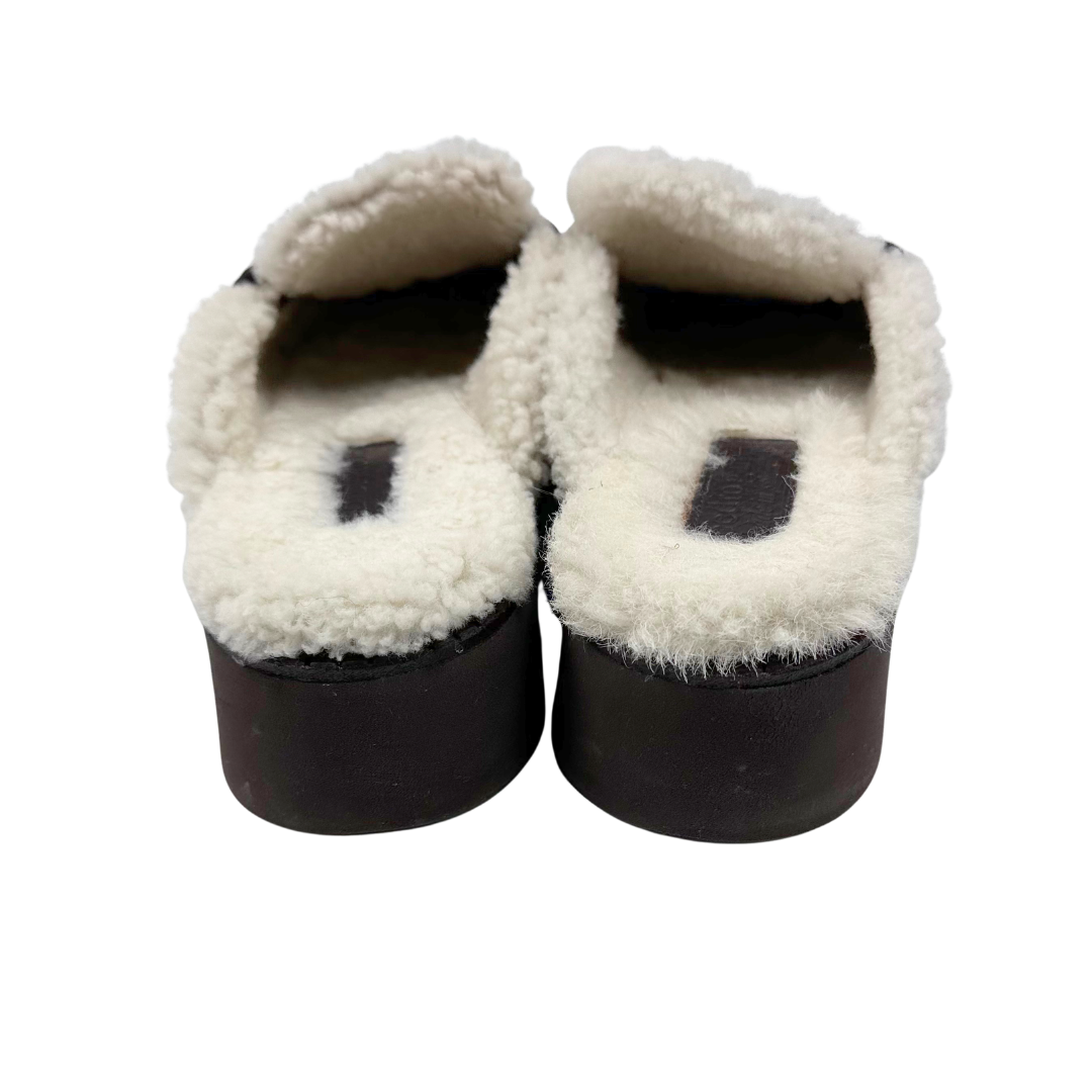 Pedro Garcia 8.5 Brown Shearling Flats