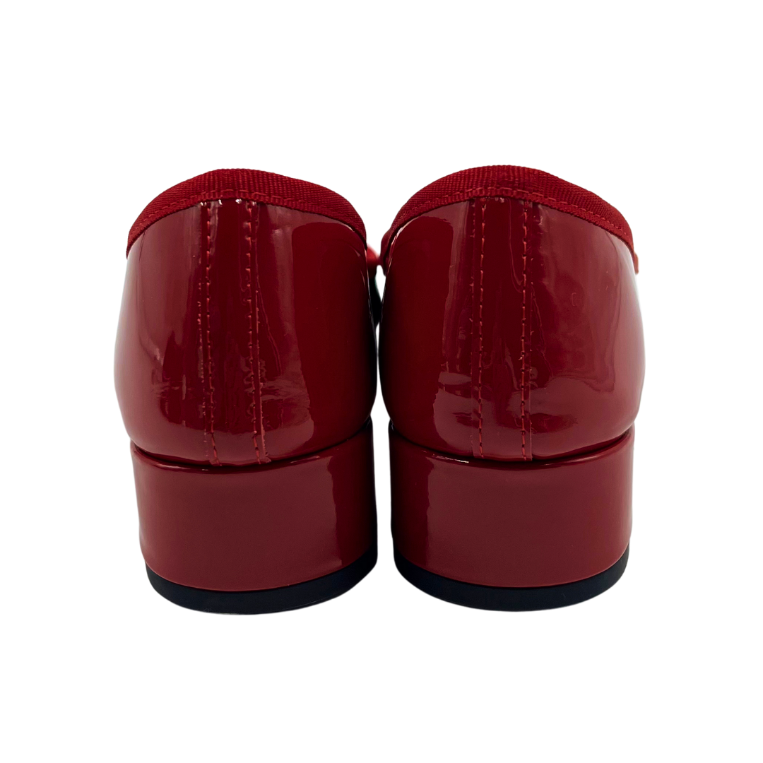 REPETTO 7.5 37.5 Red Patent Leather Flats