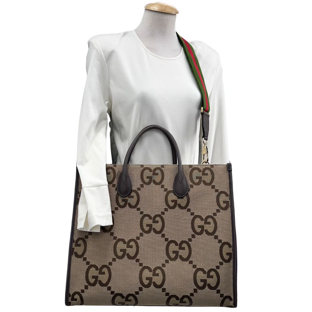 Gucci Jumbo GG Web Tote