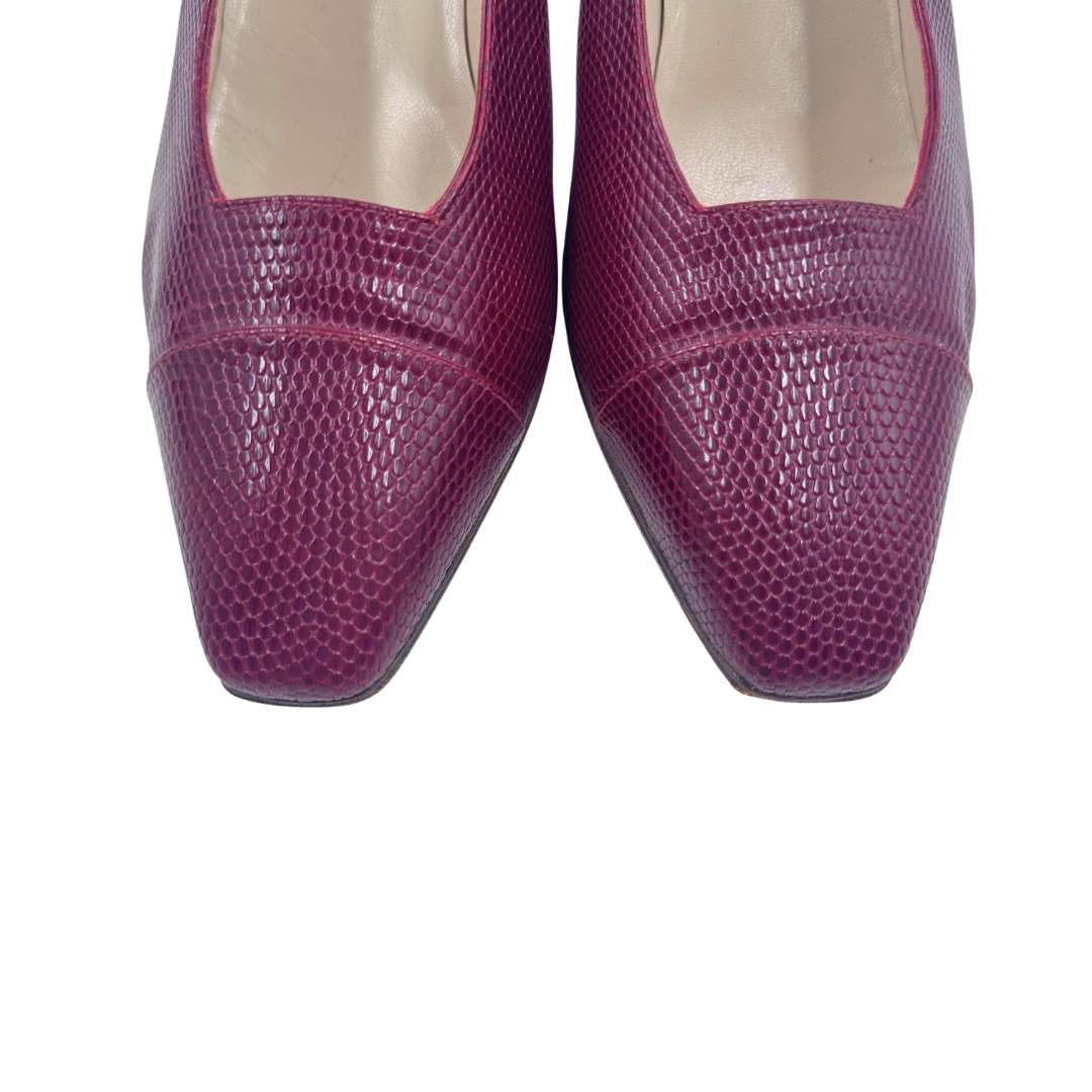 Chanel Red Leather Heels