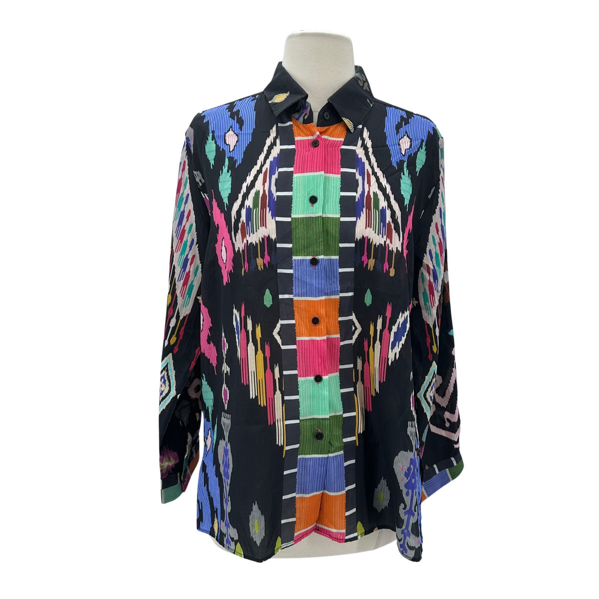 Vilagallo Black multi Button Down