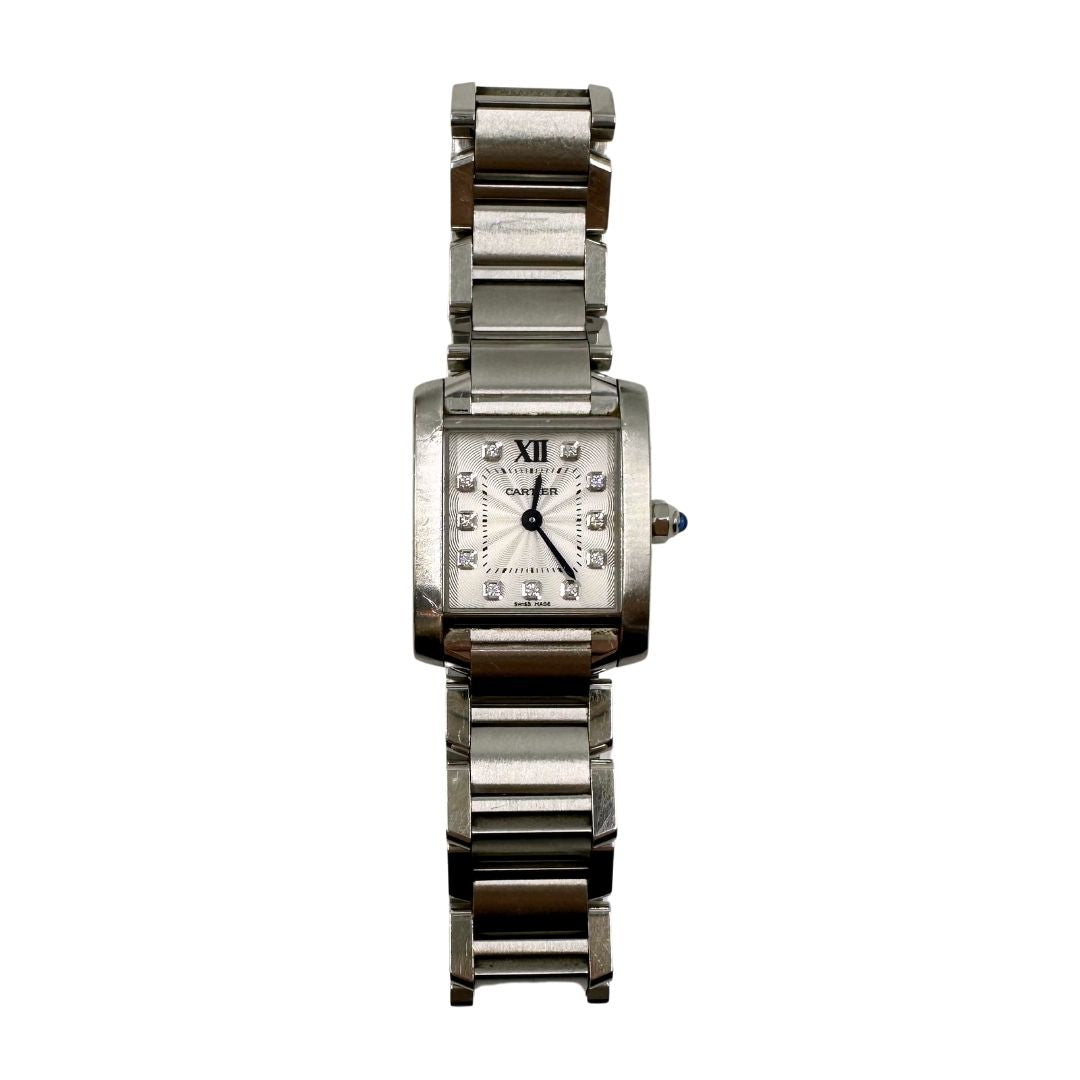 Cartier Tank Francaise Steel Diamond Small Watch